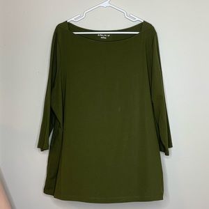Ava &Viv | Olive Green Top